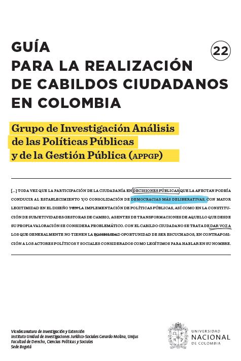 Guía para la realización de cabildos ciudadanos en Colombia