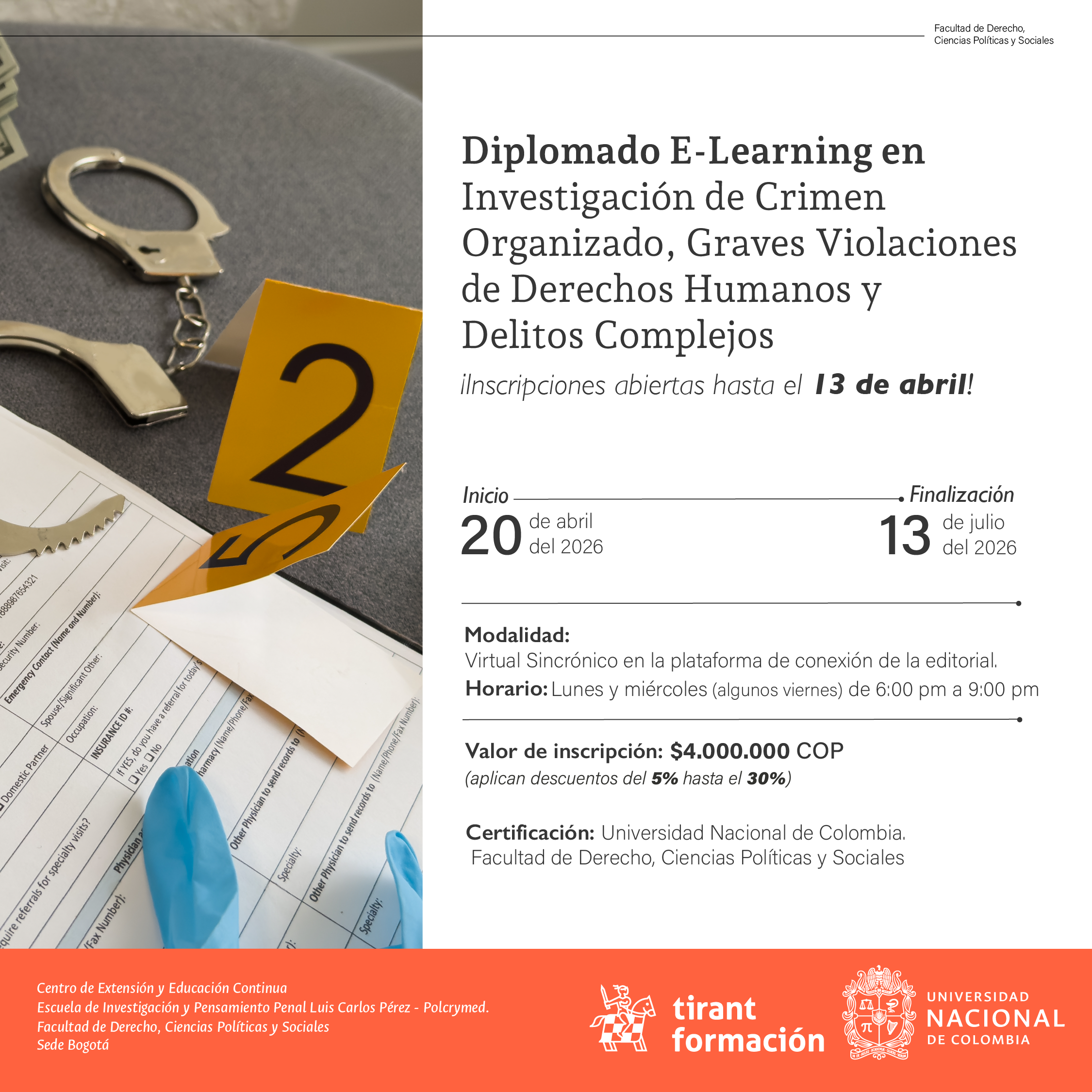 Diplomado E-Learning en Investigación de Crimen Organizado, Graves Violaciones de Derechos Humanos y Delitos Complejos