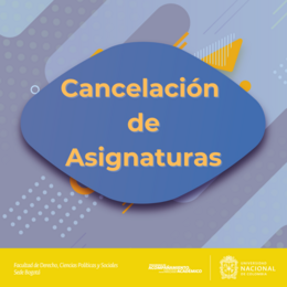 Cancelación de asignaturas